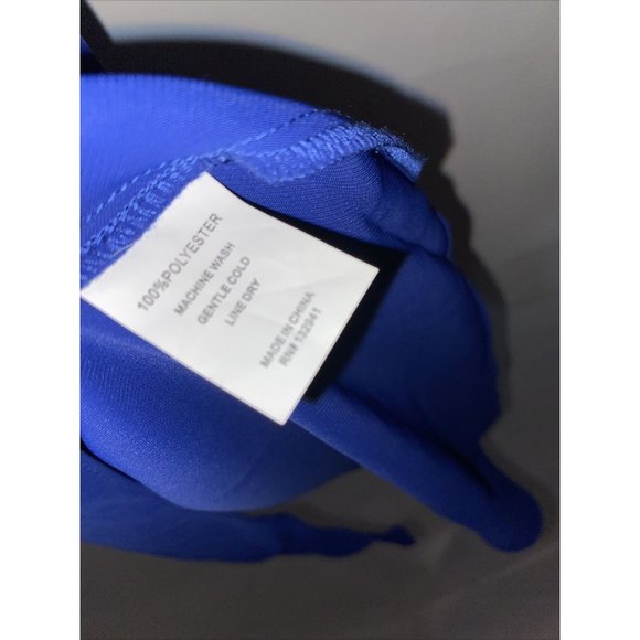 Amanda Uprichard Women’s Large Shift Dress Monty Blue Handkerchief Hem - Picture 4 of 6